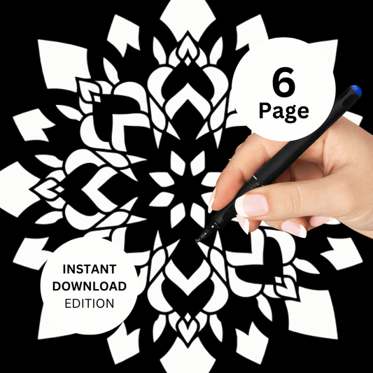 Black Mandalas | 10-Page eBook. Instant Download.